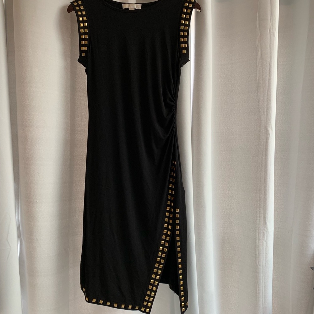 Michael Kors Studded Black and Gold Dress